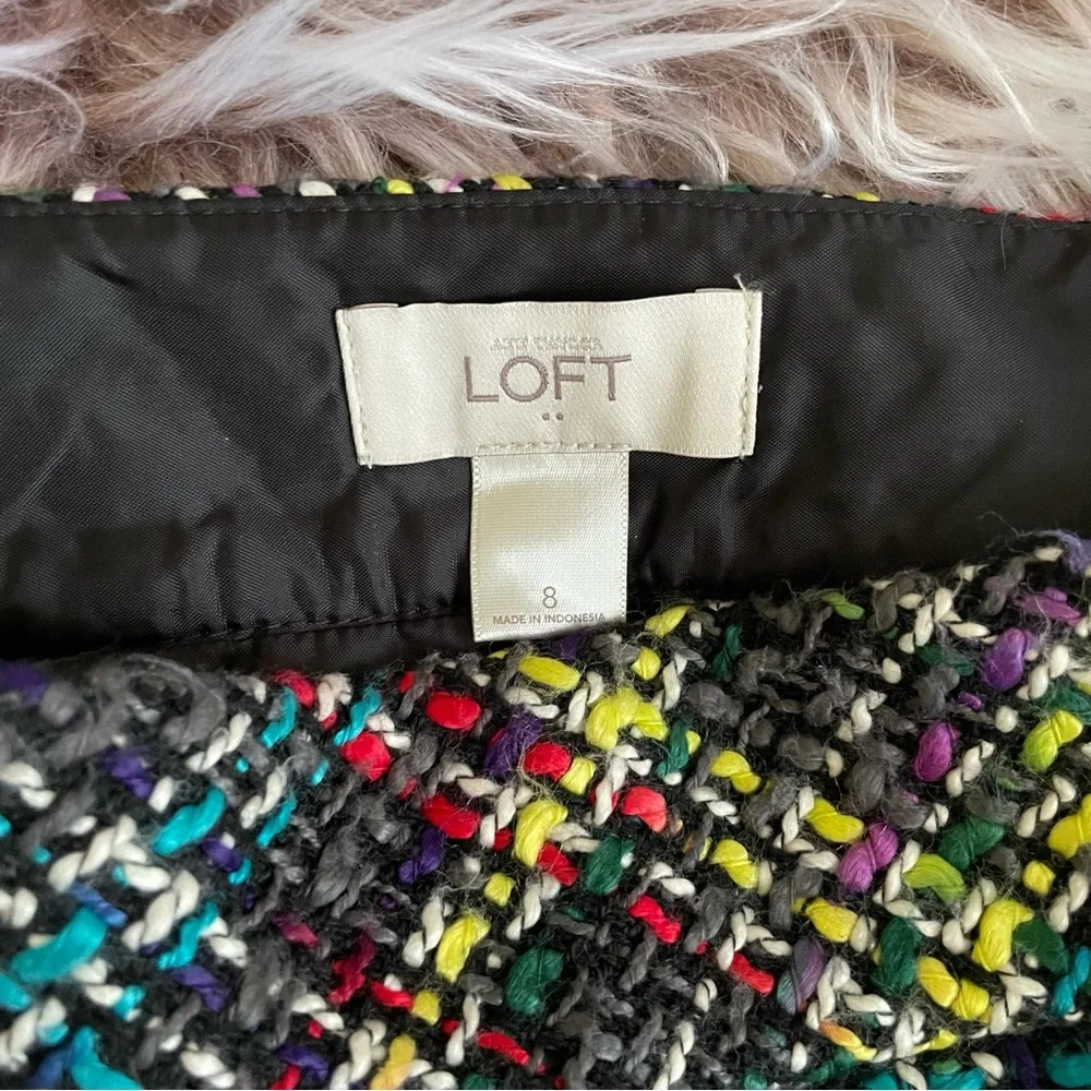 Ann Taylor Loft Multicolor Tweed Mini Skirt - Picture 3 of 5